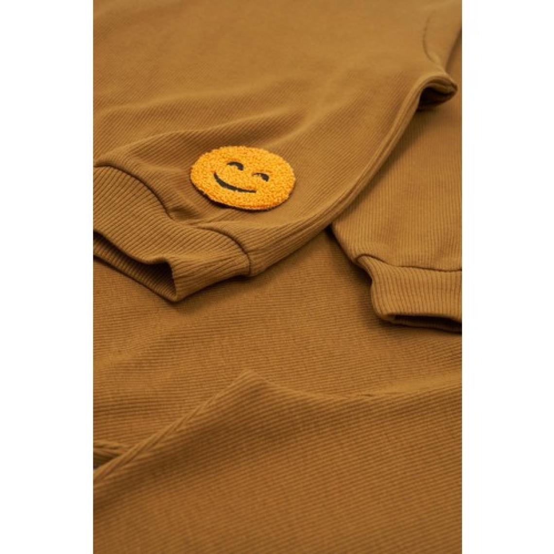 For You Kids Emoji Nakışlı Taytlı Hardal Alt Üst Takım