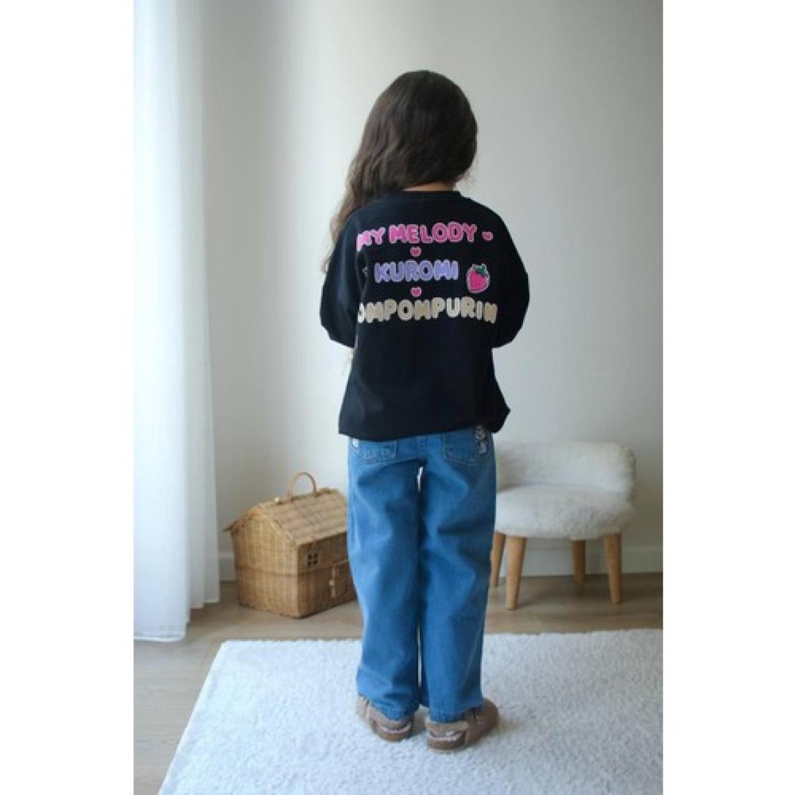 Cg Kids Kuromi Modelli Kot Pantolon Nakışlı 2li Takım Kız Çocuk