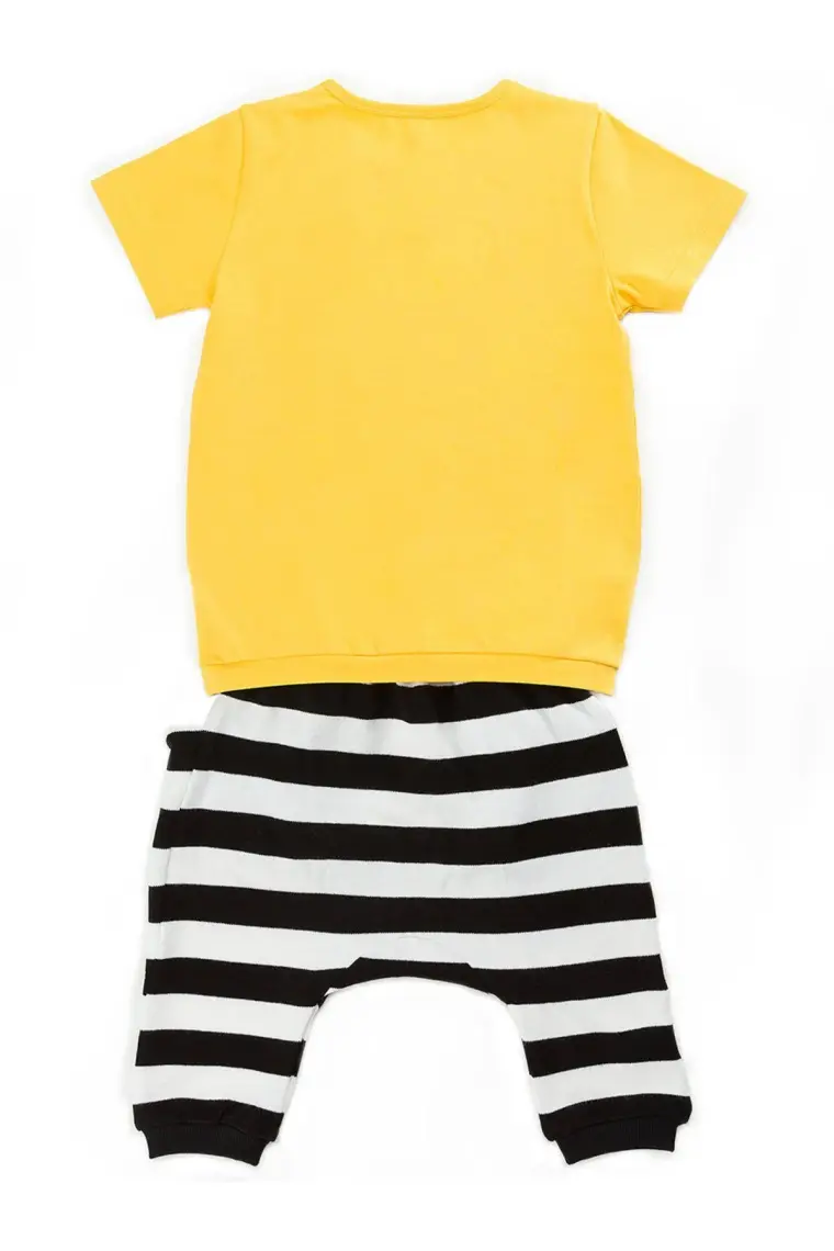 Denokids Vız Vız Maya Kız Çocuk T-shirt Kapri Şort Takım
