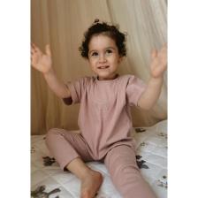 Cigit Taş Işlemeli Fitilli Taytlı Takım  Pudra Pembe