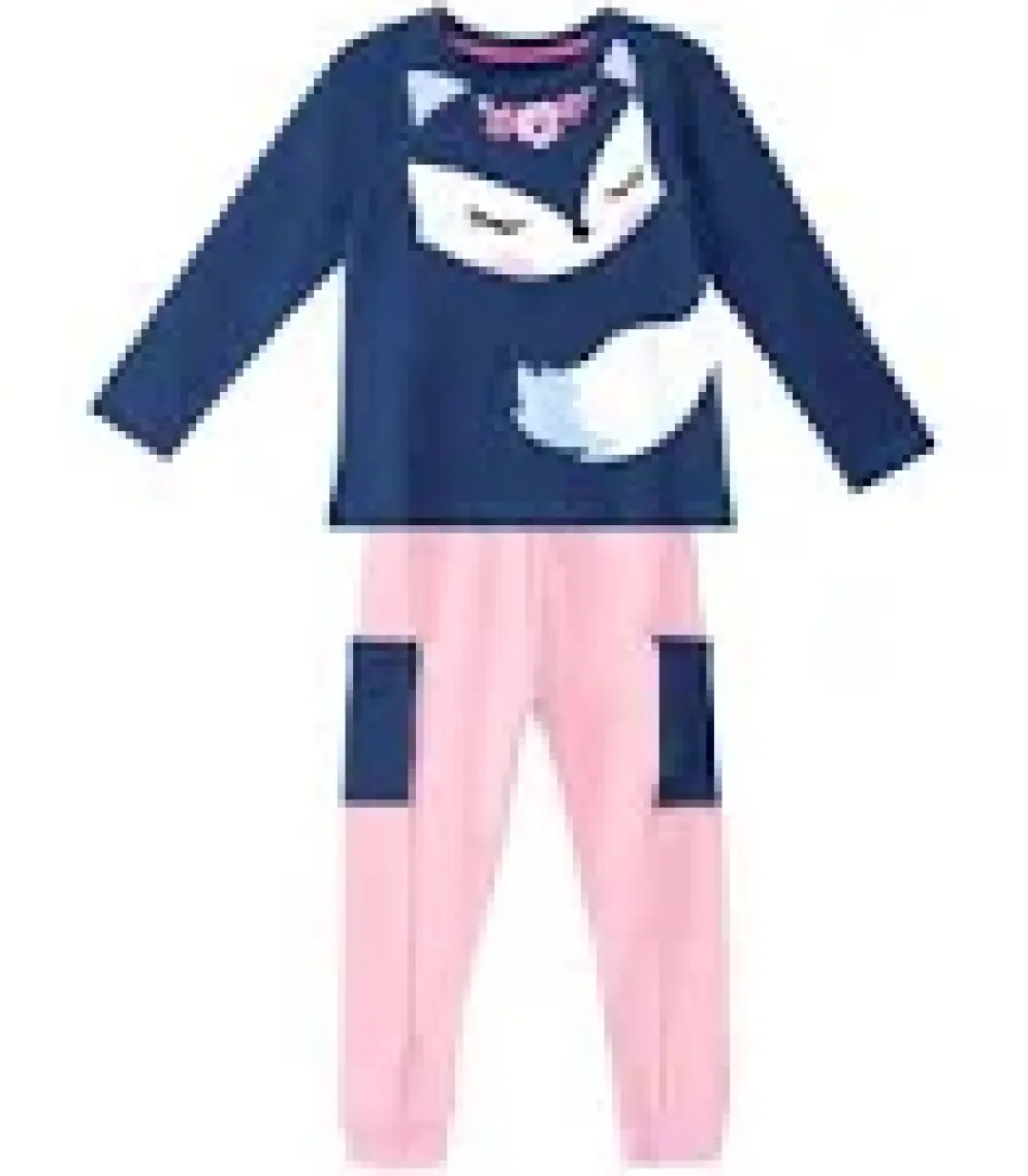 Denokids Cute Fox Kız Çocuk T-shirt Pantolon Takım
