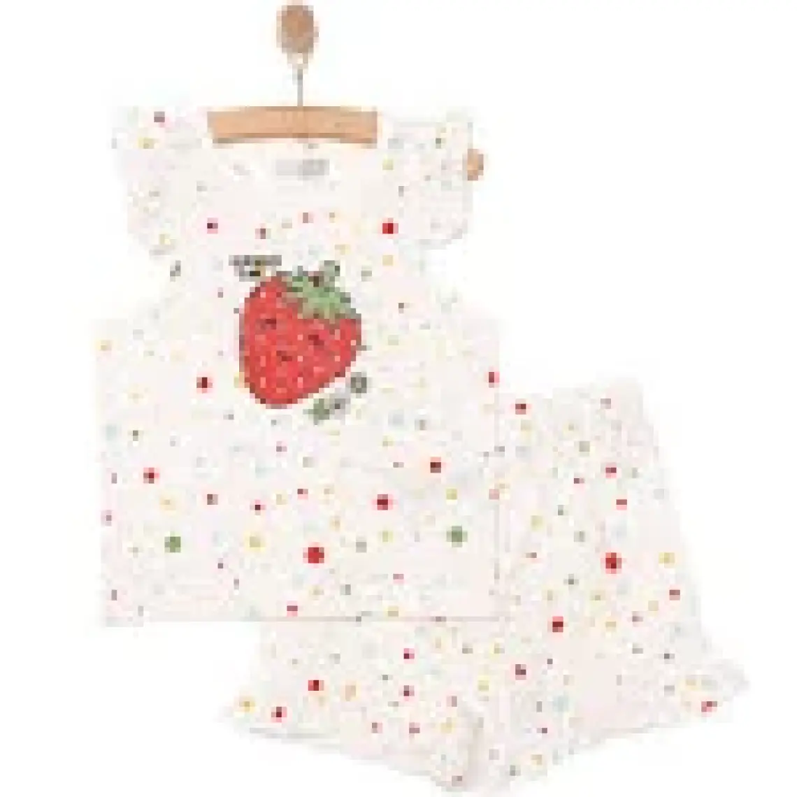 HelloBaby Basic Kız Çilek Baskılı Atlet-Şort Kız Bebek