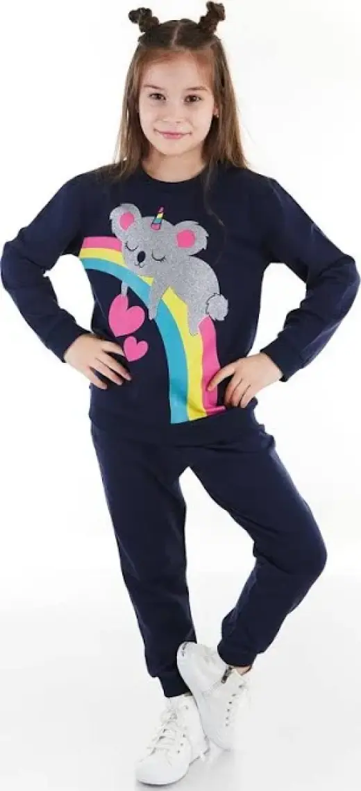 Denokids Simli Koala Kız Çocuk Eşofman Takım