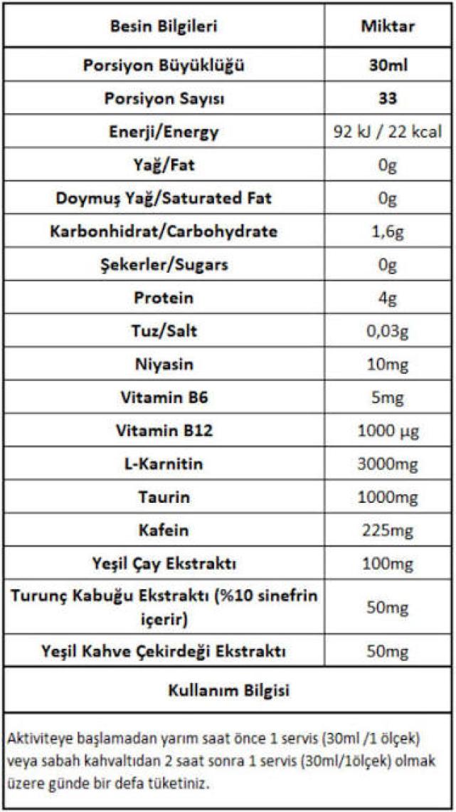 Bigjoy Sports Terminator L-Carnitine 3000 mg Şeftali Aroma 1000 ml L Karnitin Termojenik Kafein