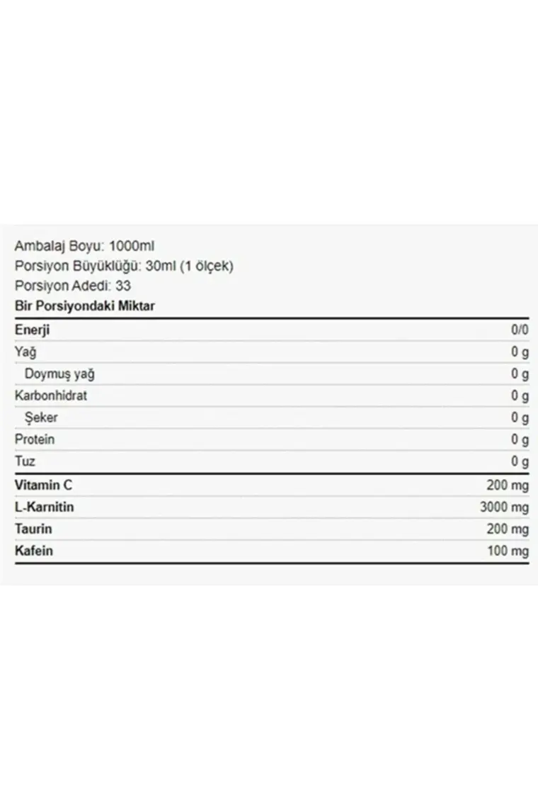 Dynamic Nutrition L-carnitine Thermo 3000 - 1000 ml - Yeşil Elma Aromalı - 40 Servis - L-karnitin