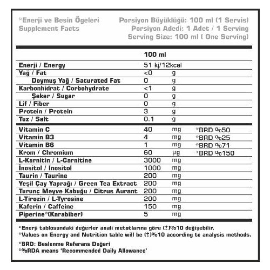SSN Sports Style Nutrition Ssn Carniflame 3000 Mg 1 Shot Kivi