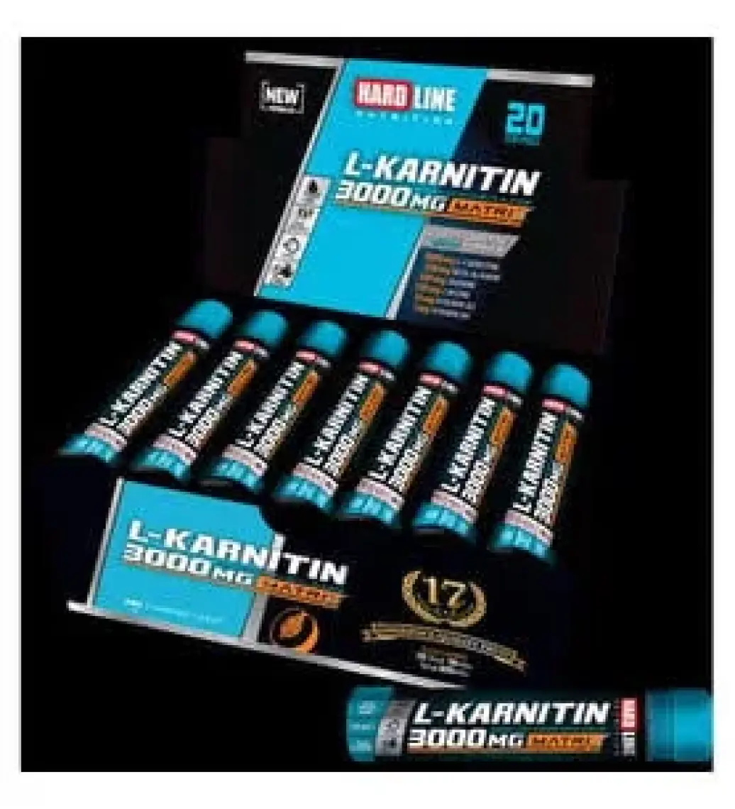Hardline L-Karnitin Matrix 3000mg  -Lcarnitine, Beta Alanine,  Caffeine (Kafein) Şeftali 20 Adet (30 Ml)