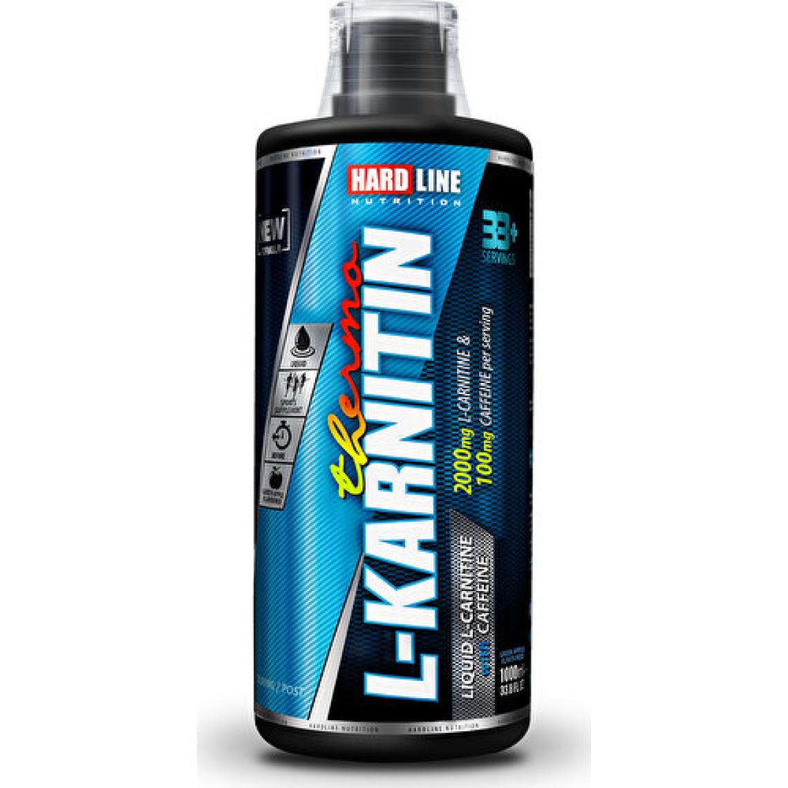 Hardline Nutrition L-Karnitin Thermo - LCarnitine, Caffeine (Kafein)  1000 ml Yeşil Elma