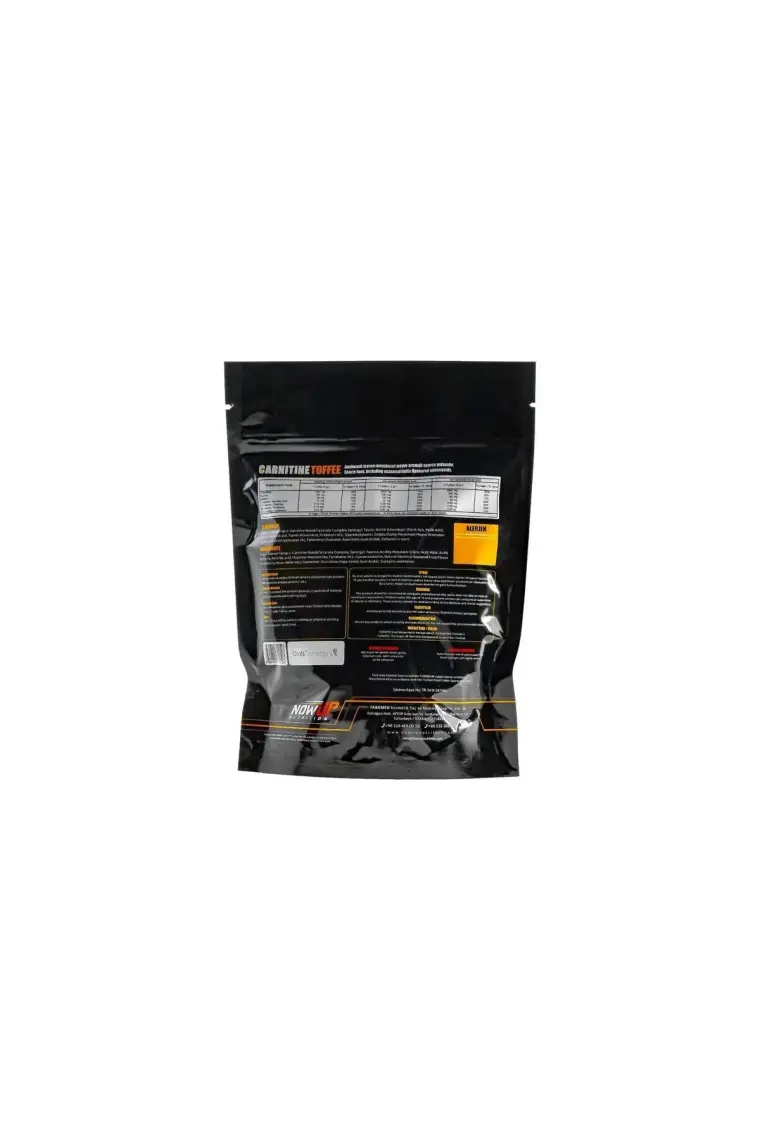 Nowup Nutrition  Extreme Synergy Carnitine Toffee / Mevsim Meyveleri Aromalı / 60 Adet L-Carnitine Toffee / 30 Servis