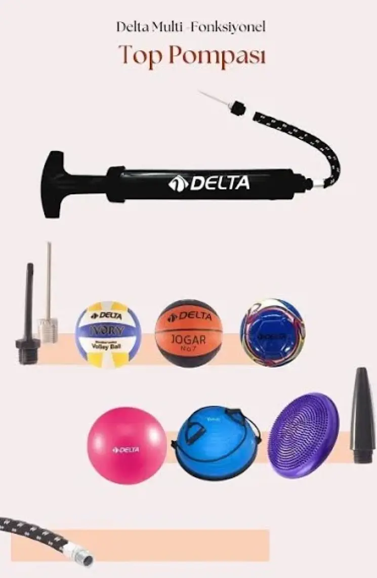 Delta Rivo Dikişli 5 Numara Voleybol Topu + Top Pompası