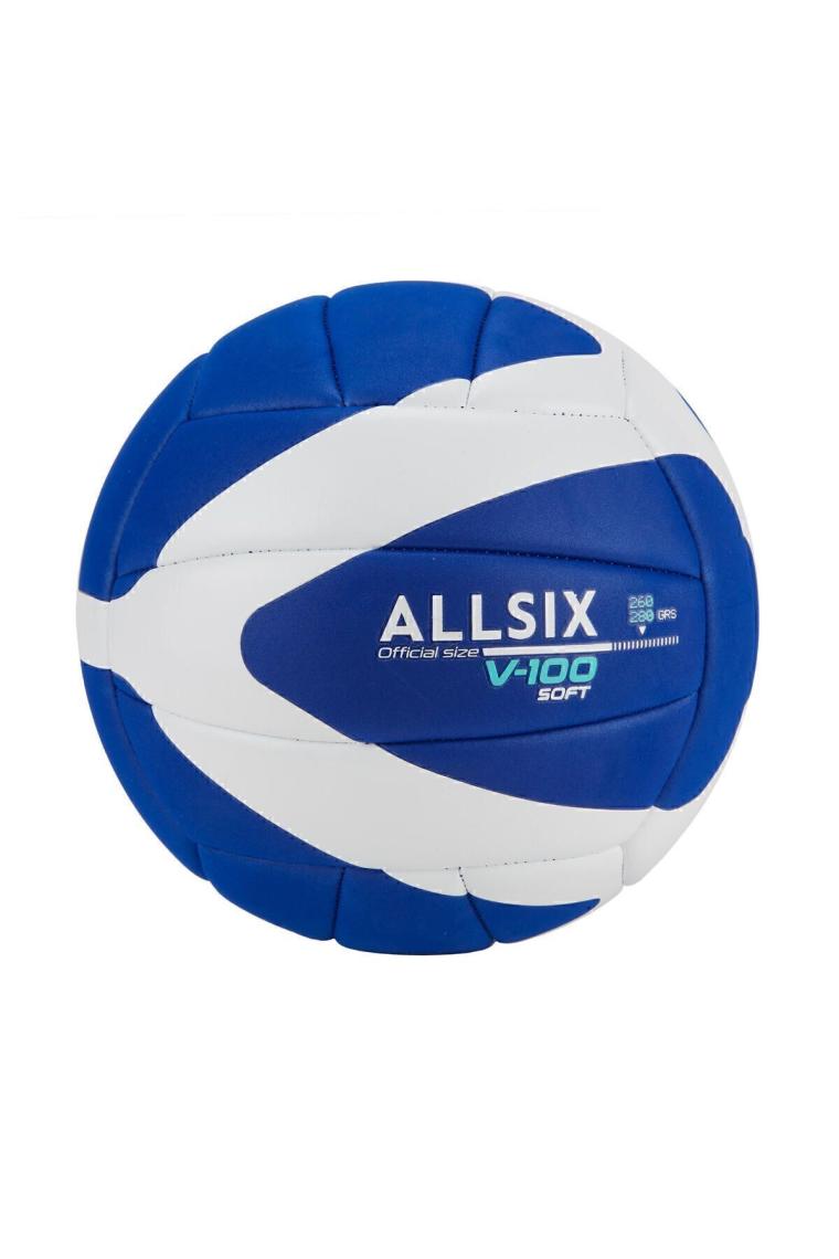 Allsix Voleybol Topu - Mavi / Beyaz - 260/280 G - 15 Yaş Ve Üzeri - V100 Soft 260