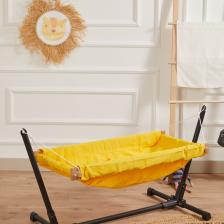 Standlı Ahşap Bebek Hamak Beşik (Sarı)