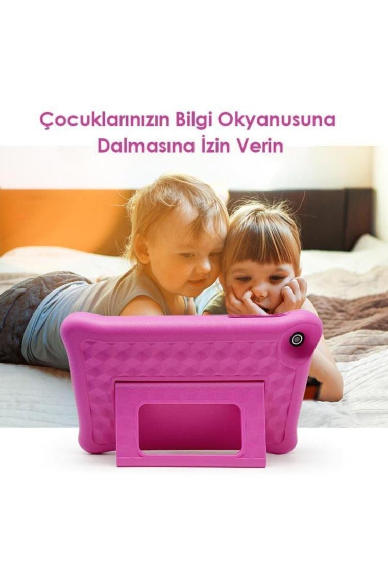 Rs407 2gb 32gb Android.11 8" Ips Ekran, A133 1.6ghz, Antişok Çocuk Tableti(KİDS TABLET)-pembe