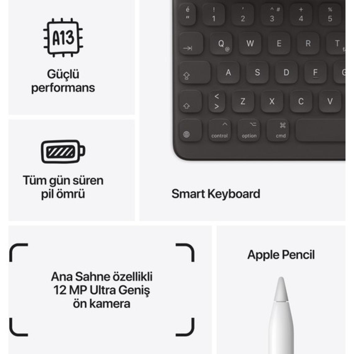 iPad 9. Nesil Wi-Fi 64 GB 10.2" MK2L3TU/A Gümüş Tablet