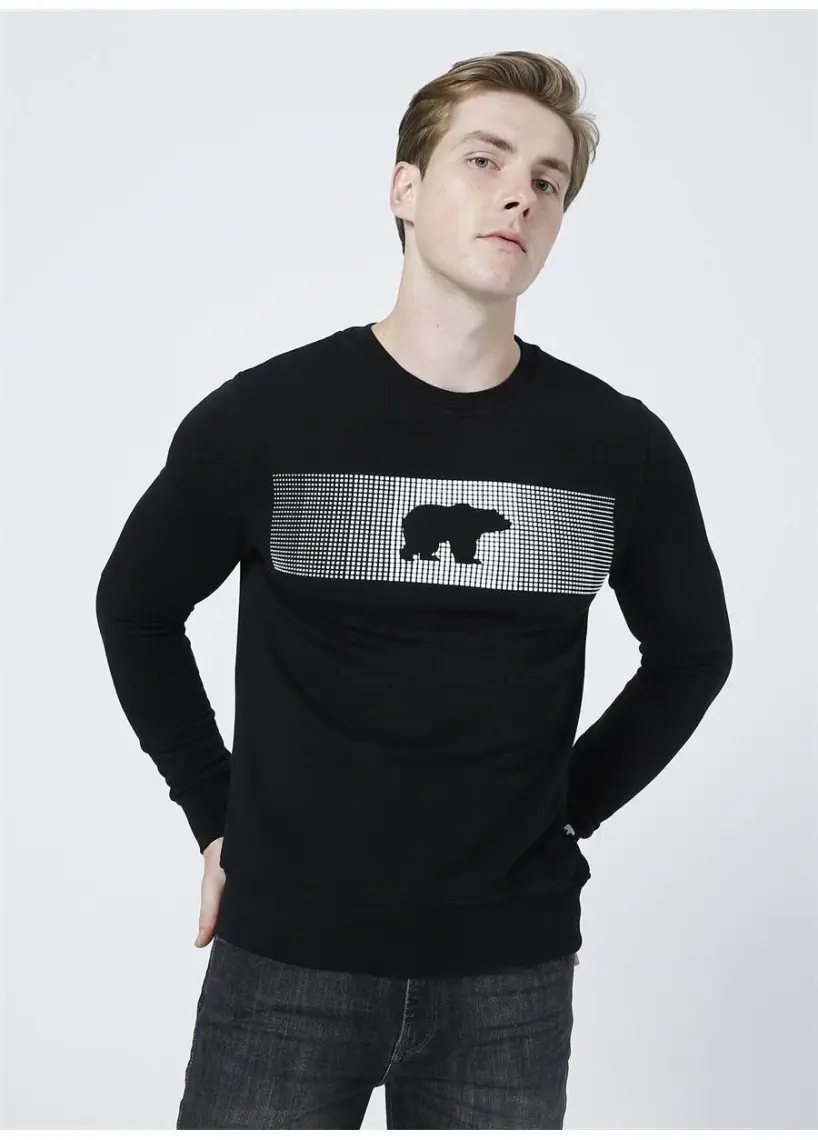 Bad Bear Fancy Crewneck Siyah Erkek Sweatshirt 19.02.12.007-C01