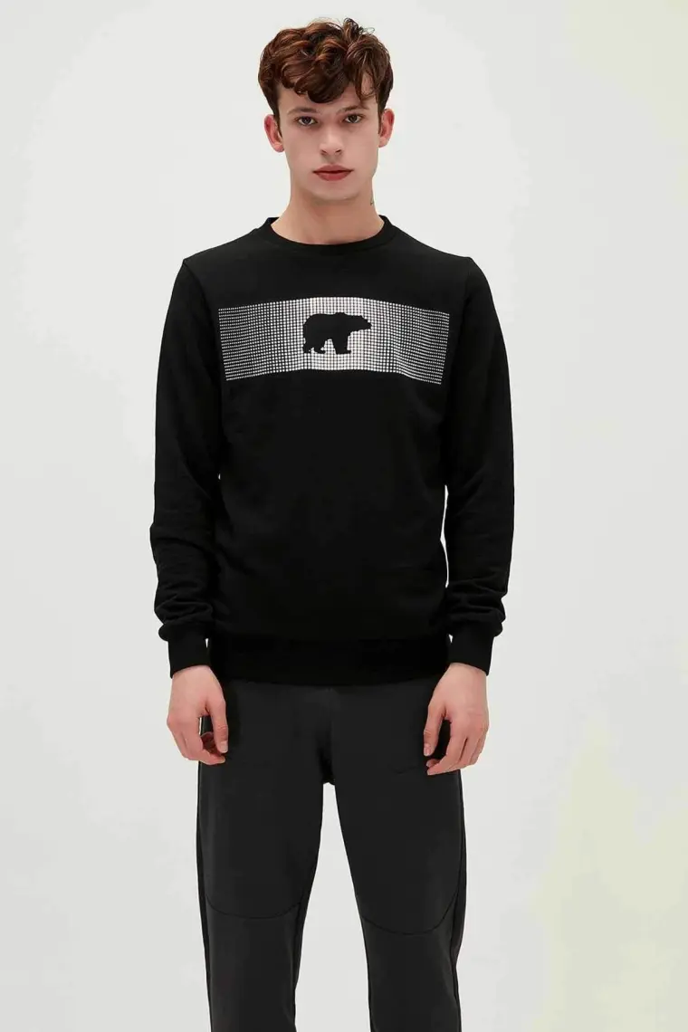 Bad Bear Fancy Crewneck Siyah Erkek Sweatshirt 19.02.12.007-C01