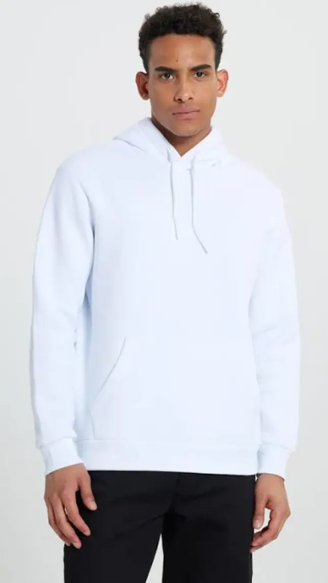 Altınyıldız Classics Erkek Beyaz Standart Fit Normal Kesim Içi Polarlı 3 Iplik Kapüşonlu Pamuklu Sweatshirt