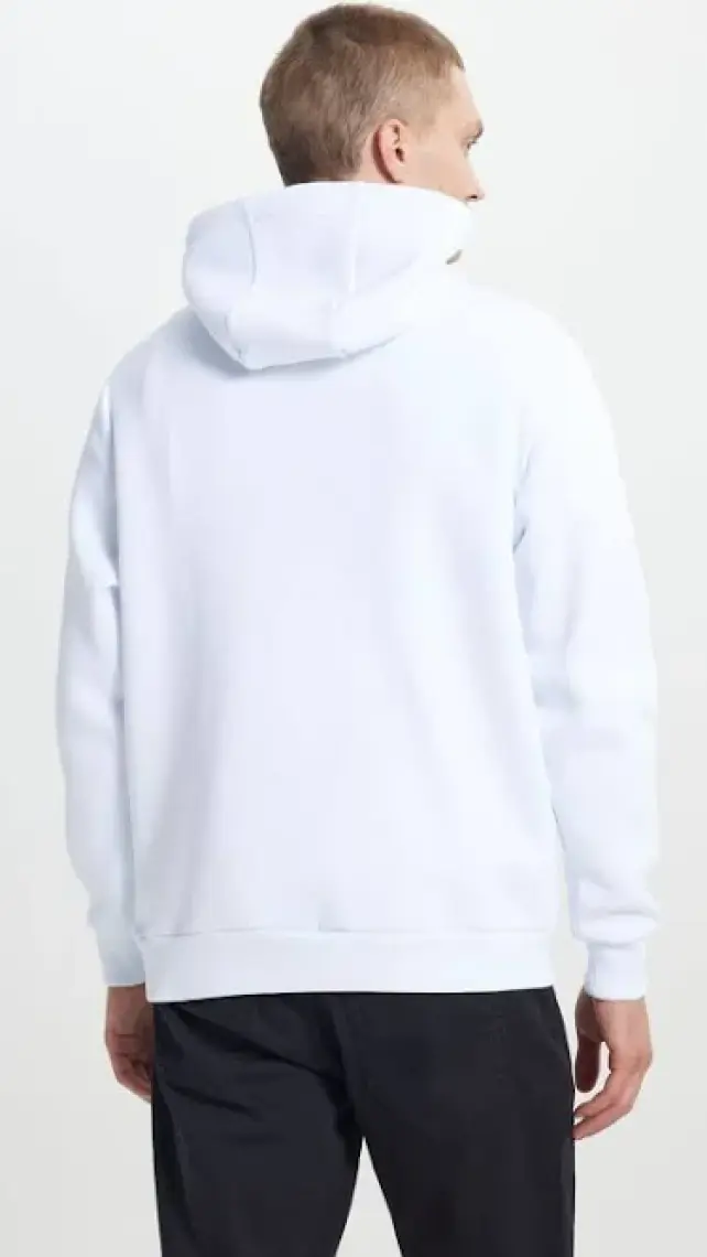 Altınyıldız Classics Erkek Beyaz Standart Fit Normal Kesim Içi Polarlı 3 Iplik Kapüşonlu Pamuklu Sweatshirt
