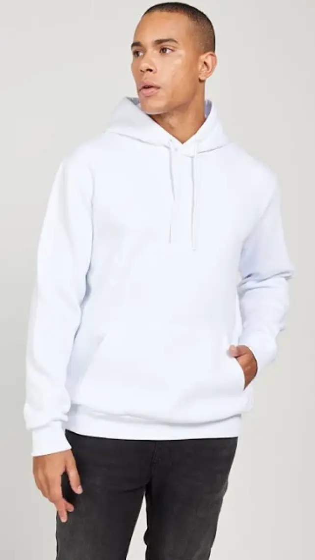 Altınyıldız Classics Erkek Beyaz Standart Fit Normal Kesim Içi Polarlı 3 Iplik Kapüşonlu Pamuklu Sweatshirt