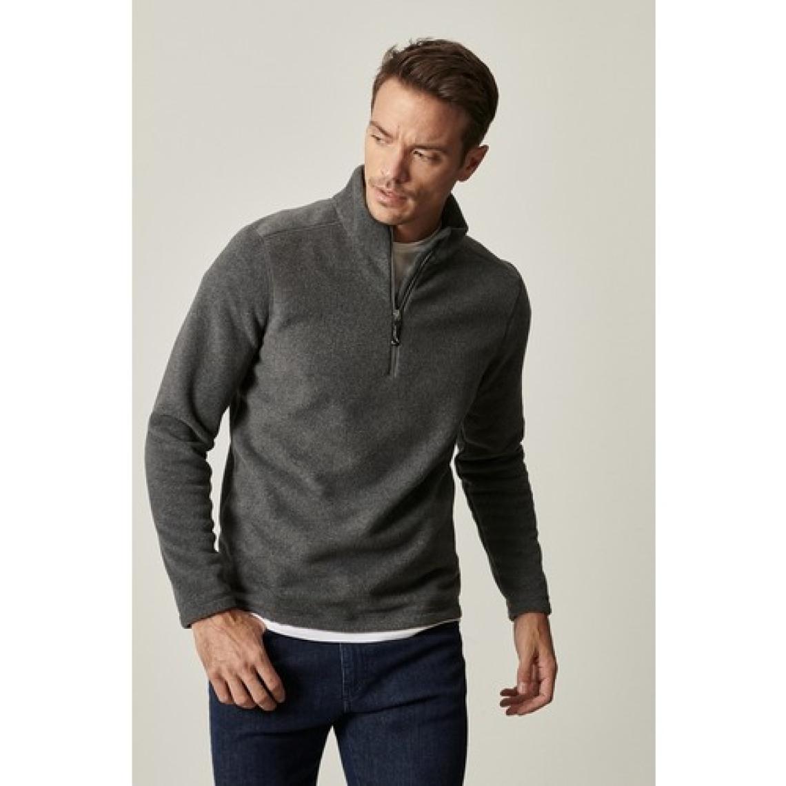 Altınyıldız Classics Erkek Antrasit Anti-pilling Tüylenme Yapmayan Standart Fit Dik Yaka Soğuk Geçirmez Polar Sweatshirt