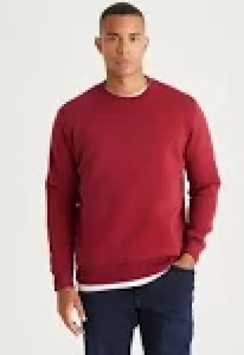 Altınyıldız Classics Erkek Bordo Standart Fit Normal Kesim Içi Polarlı 3 Iplik Bisiklet Yaka Pamuklu Sweatshirt