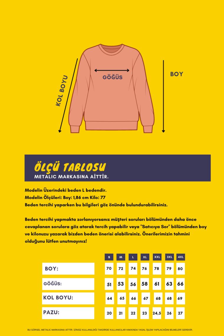 Mmetalic Erkek Antrasit Çift Bisiklet Yaka Standart Rahat Kesim Sweatshirt