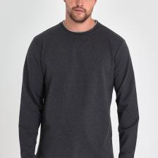 Mmetalic Erkek Antrasit Çift Bisiklet Yaka Standart Rahat Kesim Sweatshirt