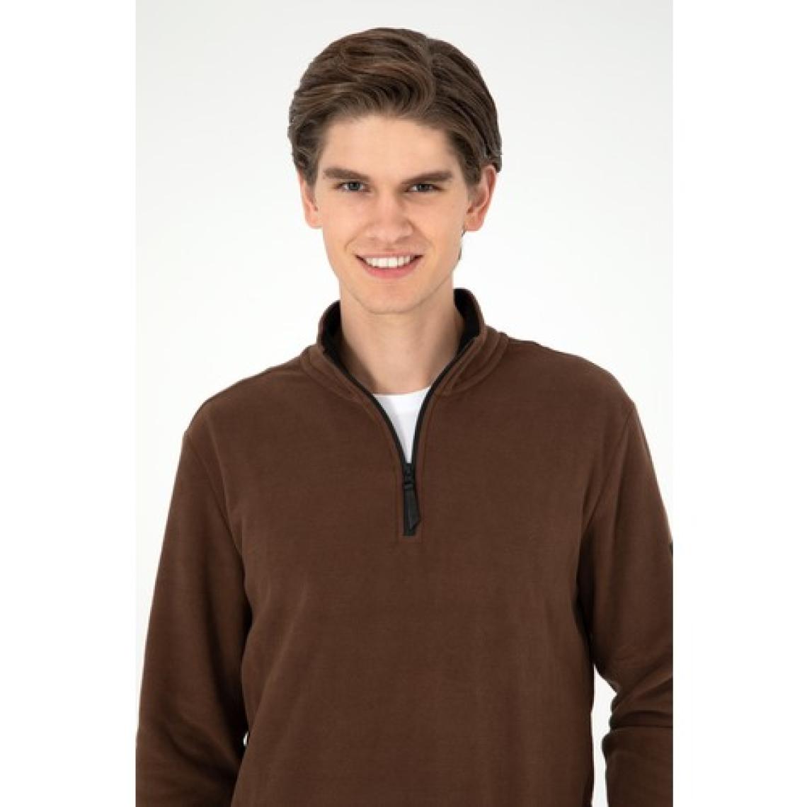 U.S. Polo Assn. Erkek Kahverengi Sweatshirt 50298085-VR029