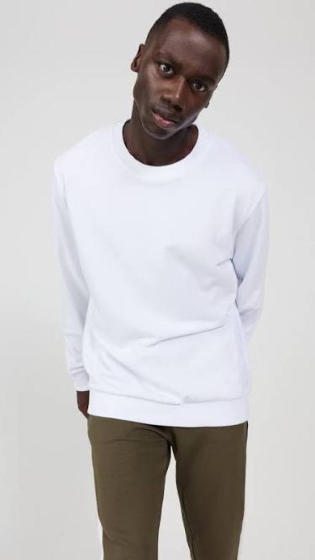 Altınyıldız Classics Erkek Beyaz Standart Fit Normal Kesim Bisiklet Yaka 3 Iplik Pamuklu Sweatshirt