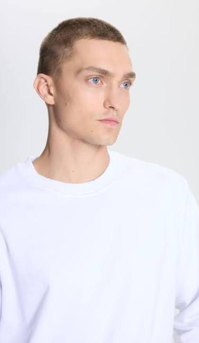 Altınyıldız Classics Erkek Beyaz Standart Fit Normal Kesim Bisiklet Yaka 3 Iplik Pamuklu Sweatshirt