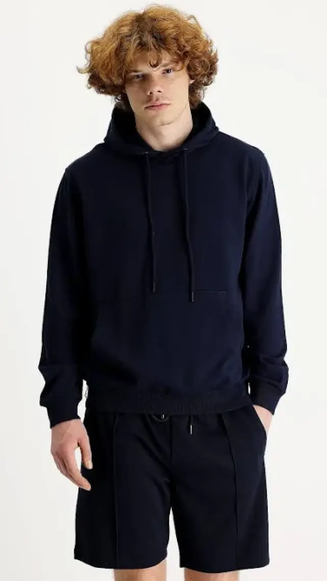 Kapüşonlu Pamuklu Sweatshirt