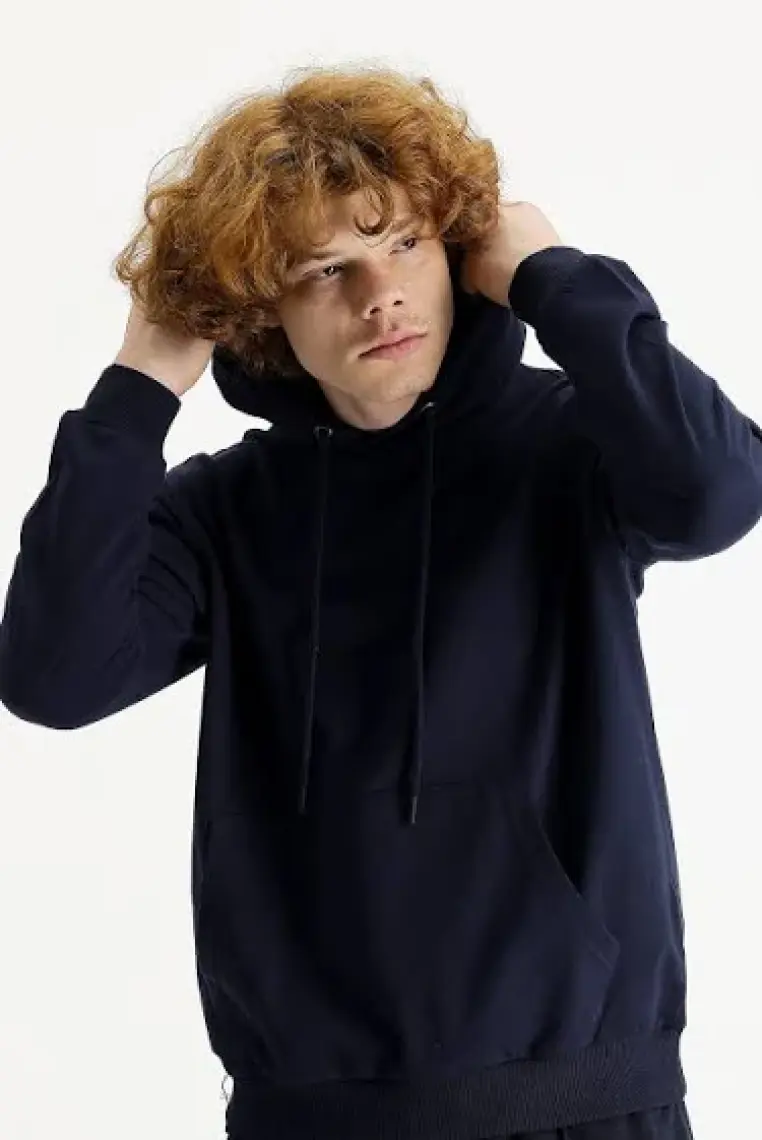 Kapüşonlu Pamuklu Sweatshirt