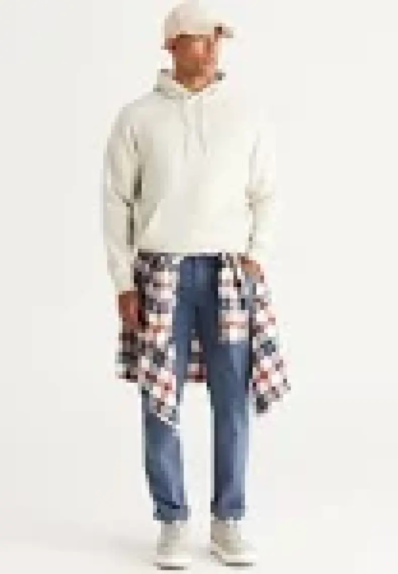 Altınyıldız Classics Erkek Bej Standart Fit Pamuklu Kapüşonlu Sweatshirt