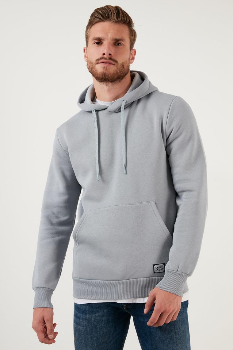 Buratti Slim Fit Kapüşonlu Kanguru Cepli İçi Tüylü Yumuşak Şardonlu Sweat Erkek SWEAT 5905281