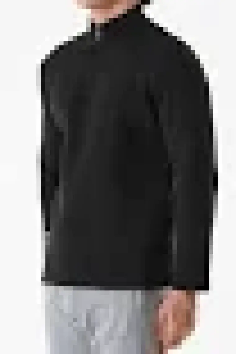 Basic Yarım Fermuarlı Dik Yaka  Sweatshirt