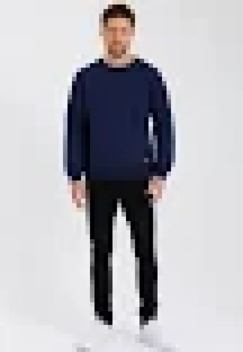 Mmetalic Bisiklet Yaka Etiket Detayı Içi Pamuklu Erkek Sweatshirt