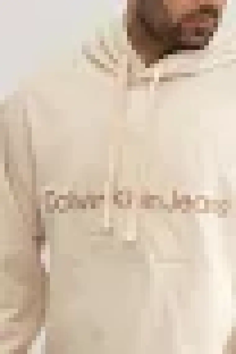 Calvin Klein Jeans Kapüşon Yaka Beyaz Erkek Sweatshırt J30J324623YBI