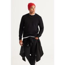 Altınyıldız Classics Erkek Siyah Standart Fit Normal Kesim Içi Polarlı 3 Iplik Bisiklet Yaka Pamuklu Sweatshirt