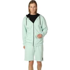 Defy's Erkek Kapüşonlu Fermuarlı Oversize Kalıp Sweatshirt Su Yeşili