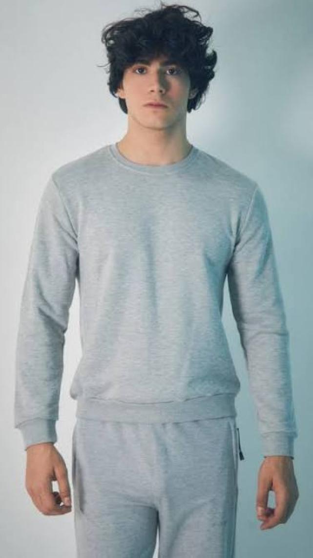 Basic Bisiklet Yaka Sweatshirt