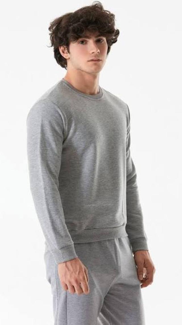 Basic Bisiklet Yaka Sweatshirt