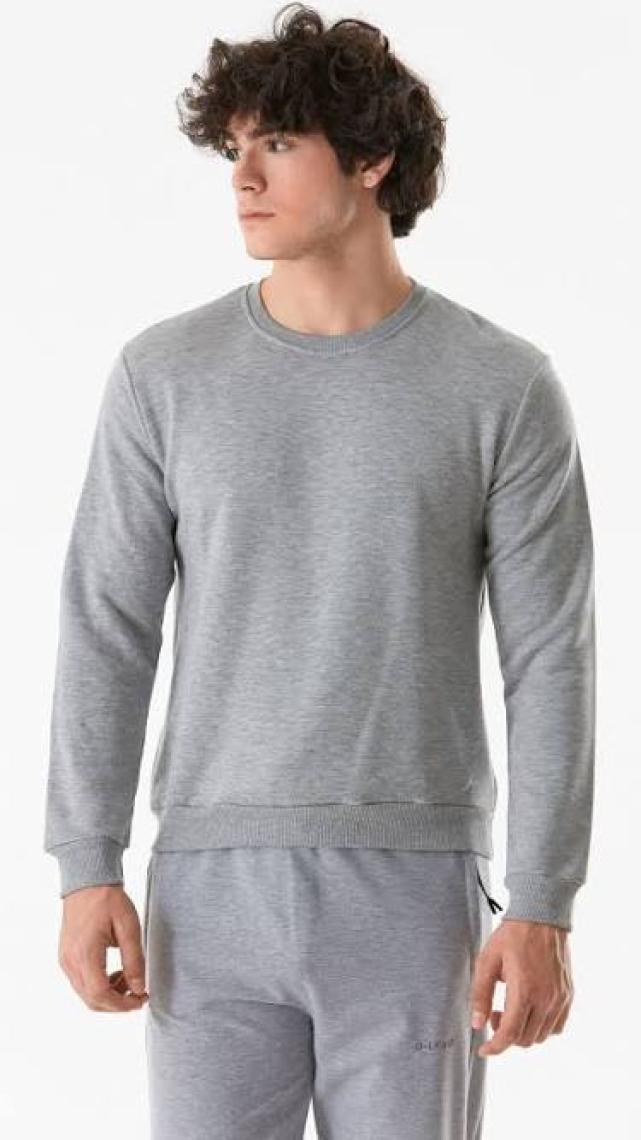 Basic Bisiklet Yaka Sweatshirt