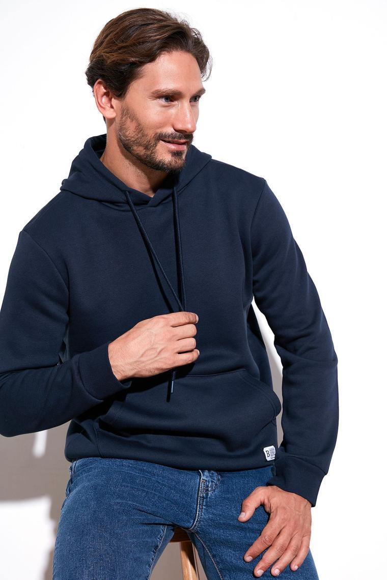 Buratti Slim Fit Kapüşonlu Kanguru Cepli Içi Tüylü Yumuşak Şardonlu Sweat Erkek Sweat 5905281