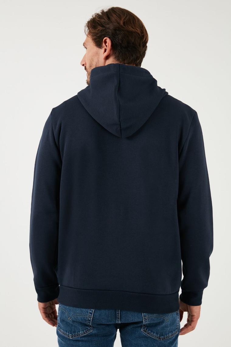 Buratti Slim Fit Kapüşonlu Kanguru Cepli Içi Tüylü Yumuşak Şardonlu Sweat Erkek Sweat 5905281