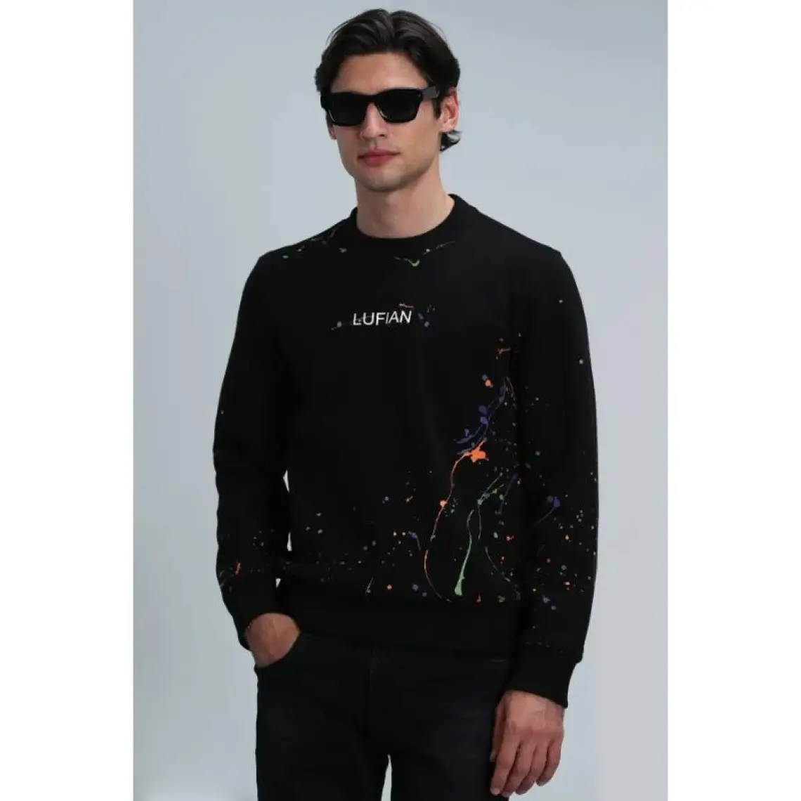 Lufian Alexander Erkek Sweatshirt Siyah