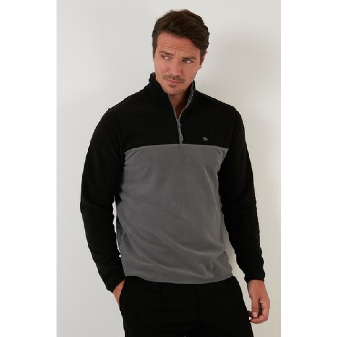 Buratti Regular Fit Fermuarlı Dik Yaka Kışlık Şardonlu Polar Erkek Polar 5906016
