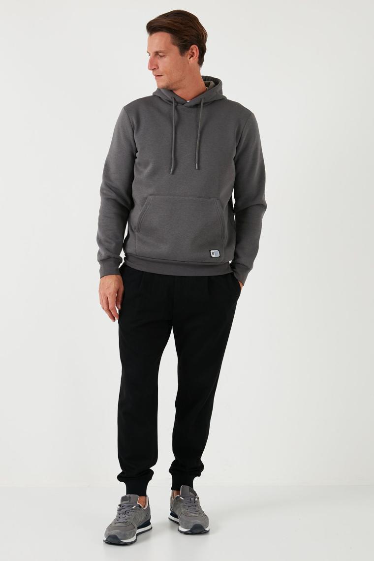 Buratti Slim Fit Kapüşonlu Kanguru Cepli İçi Tüylü Yumuşak Şardonlu Sweat Erkek SWEAT 5905281