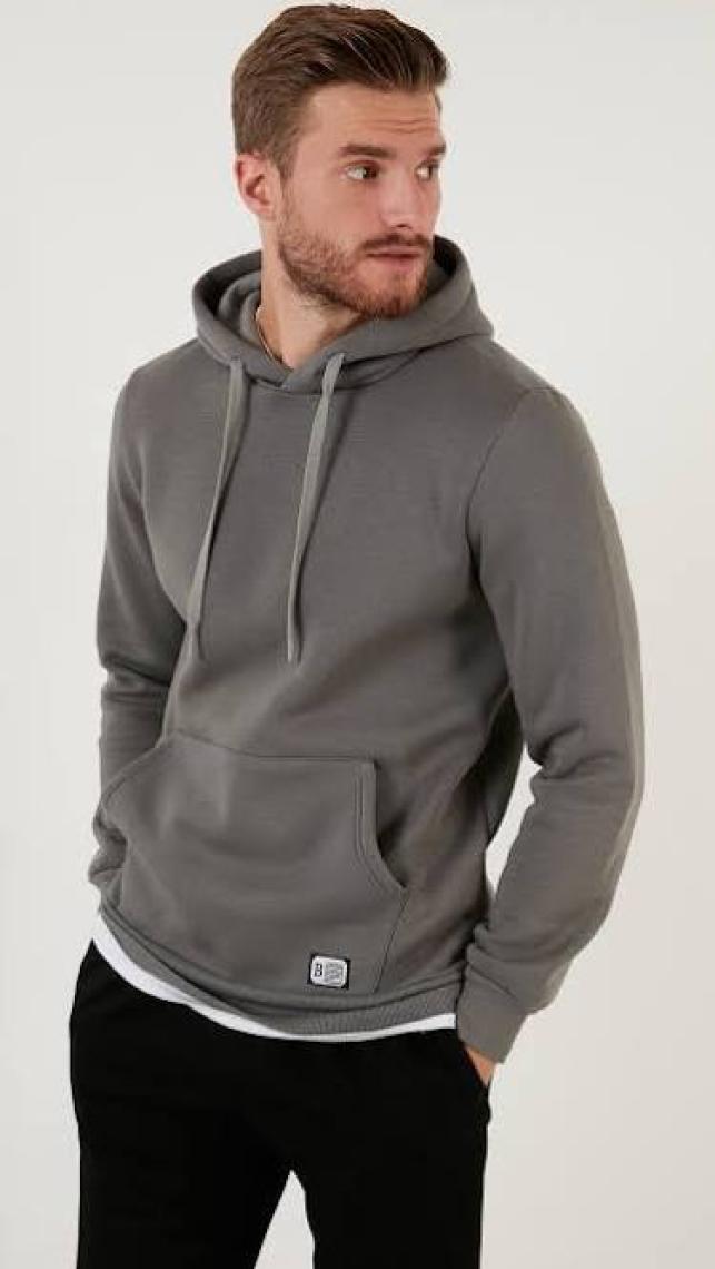 Buratti Slim Fit Kapüşonlu Kanguru Cepli İçi Tüylü Yumuşak Şardonlu Sweat Erkek SWEAT 5905281