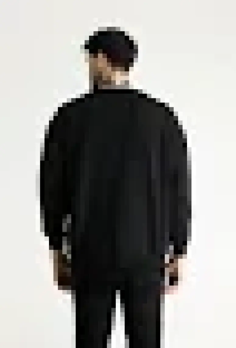 Bisiklet Yaka Oversize Pamuklu Sweatshirt