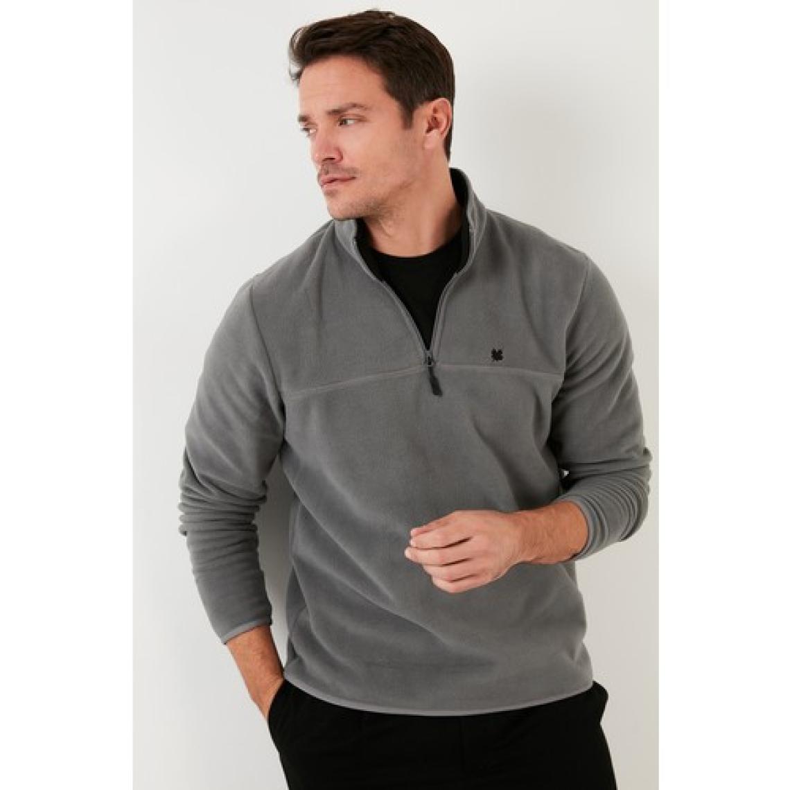 Buratti Slim Fit Anti-Pilling Tüylenme Yapmayan Bato Yaka Kışlık Şardonlu Polar Erkek POLAR 5906001